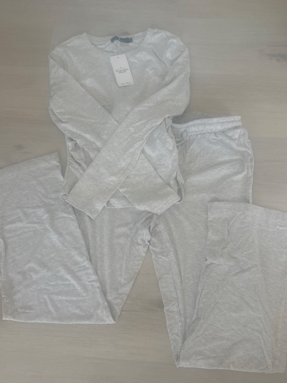 Light Gray Women's Long Sleeve Pajama Set